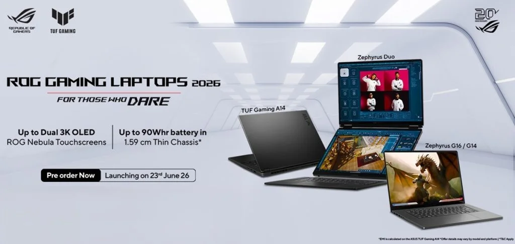 Asus Launches 2026 ROG Zephyrus Duo, G14, G16, ProArt PZ14, and TUF Gaming A14 in India