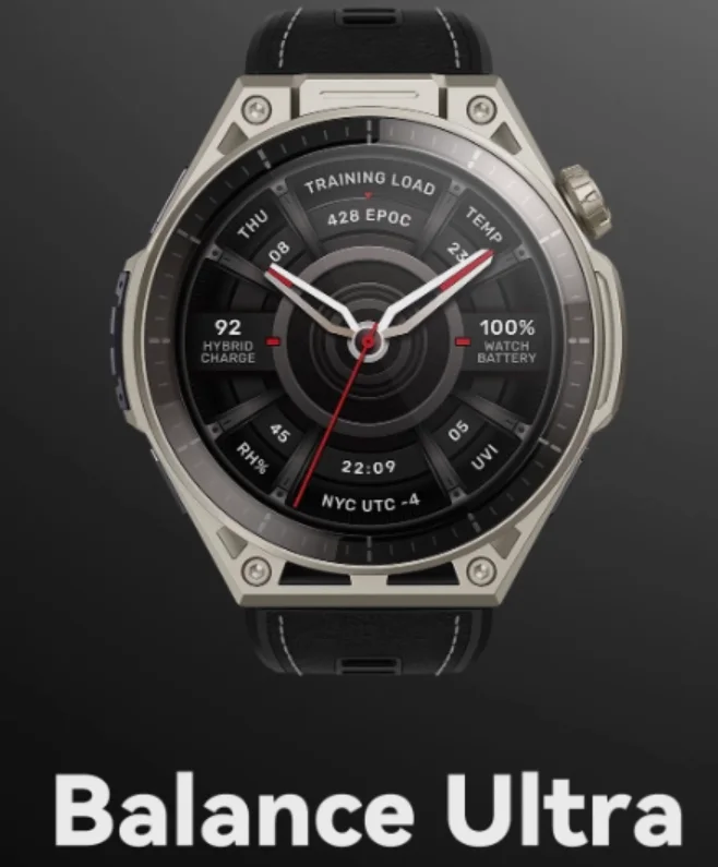 Amazfit Balance Ultra Smartwatch Launches with Titanium Build, Sapphire Glass, 30-Day Battery