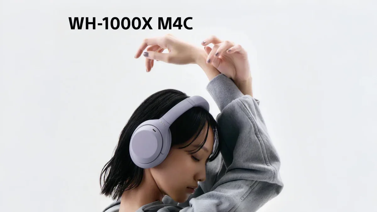 Sony WH-1000XM4C headphones in lavender color