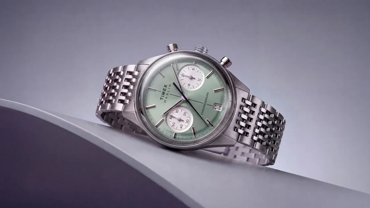 Timex Marlin Jet Chronograph watch with vintage design