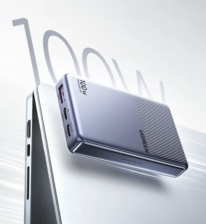 Ugreen Nexode Air Slim 100W charger with foldable UK prongs