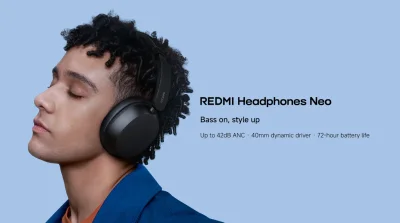 Redmi Headphones Neo Launches Globally with 40mm Drivers, 42dB ANC, and 72-Hour Battery