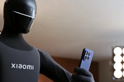 Xiaomi humanoid robot uses Xiaomi 17T Pro to take a photo