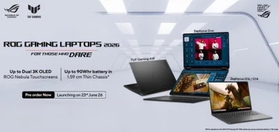 Asus Launches 2026 ROG Zephyrus Duo, G14, G16, ProArt PZ14, and TUF Gaming A14 in India
