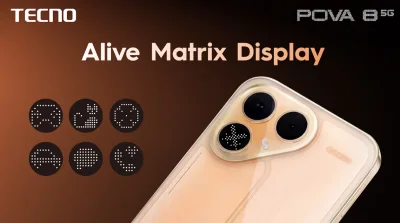 TECNO POVA 8 5G Debuts with 8,000mAh Battery and Customizable Rear Display