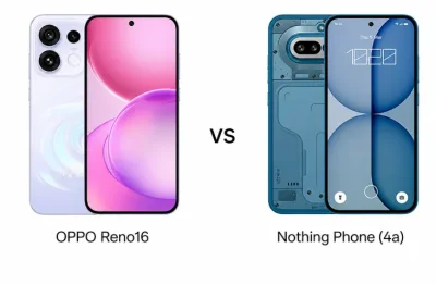 OPPO Reno16 vs Nothing Phone (4a): Full Comparison of Specs, Cameras & Battery