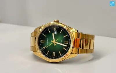 Casio Launches Gold Stainless Steel Watch with Green Dial in US
