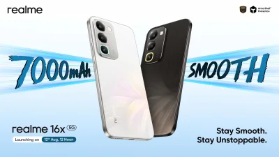Realme 16x 5G India launch set for August 12 with 7,000mAh battery, 144Hz display