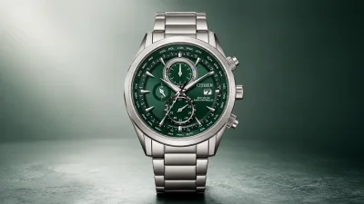 Citizen AT8260-85X Eco-Drive Watch Debuts with Green Dial and Atomic Timekeeping