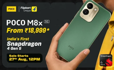 Poco M8x 5G debuts in India with 7,900mAh battery and Snapdragon 4 Gen 5
