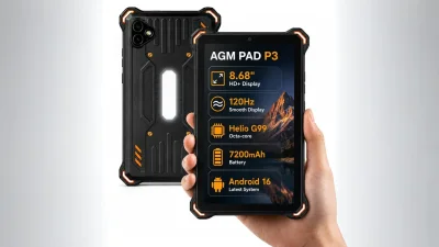 AGM Pad 3 Compact: Rugged 8.68-inch Tablet with Helio G99 and 120Hz Display