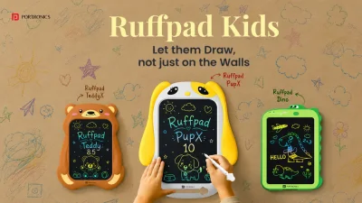 Portronics Ruffpad series: Affordable LCD writing tablets for kids with app support