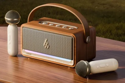 Edifier K200 portable speaker adds karaoke with dual wireless mics