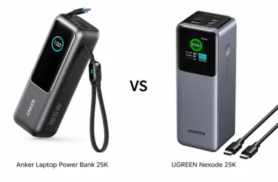 25,000mAh Power Bank Showdown: Anker 165W vs UGREEN 200W