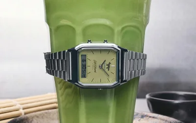 Casio and Café Kitsuné unveil matcha green limited-edition AQ230ECK-3A watch